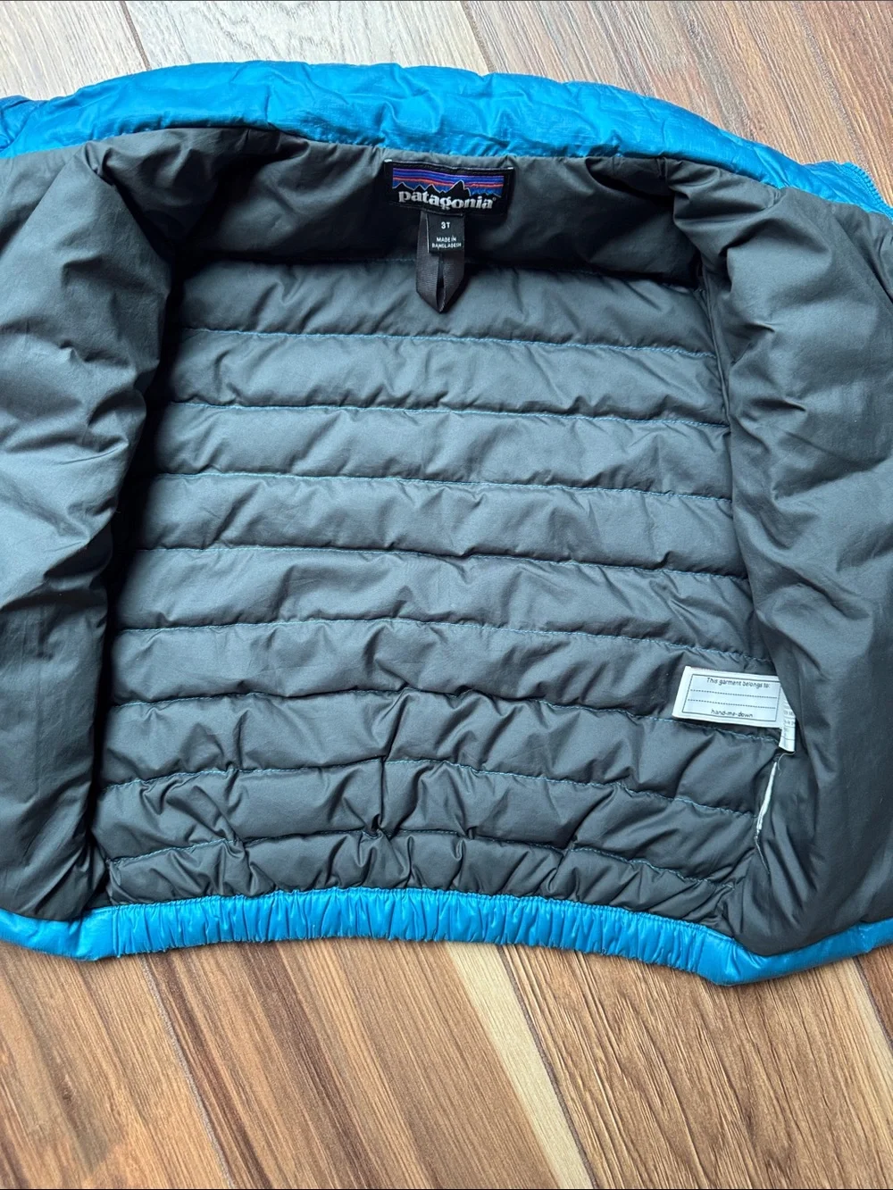 Very Good 3T Patagonia Kids Teal Blue Packable Puffer Jacket